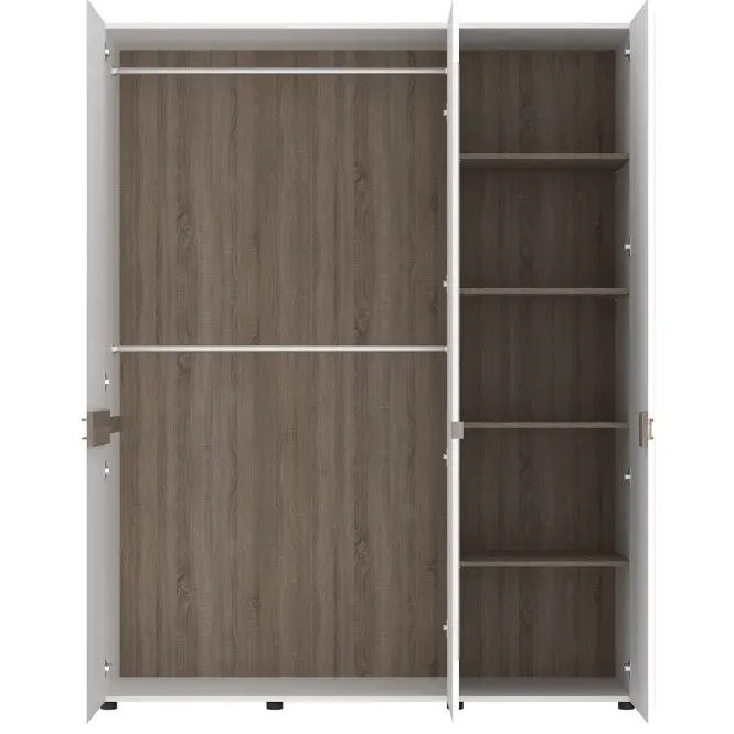 Szekrény Linate típus 22A 3D alpesi fehér/szarvasgomba/mdf fehér l