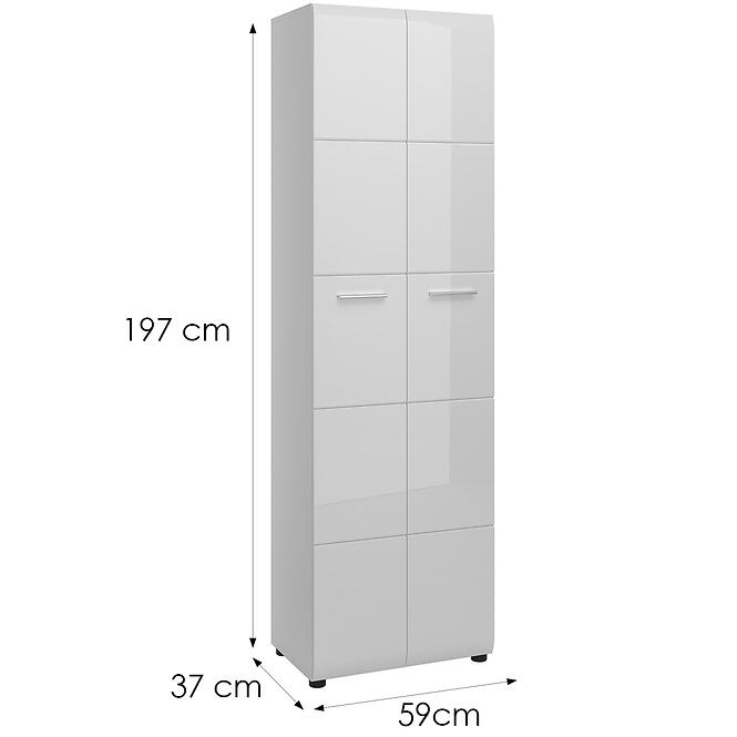 Szekrény Merano MEOS01 2D alpesi fehér/pvc fehér l