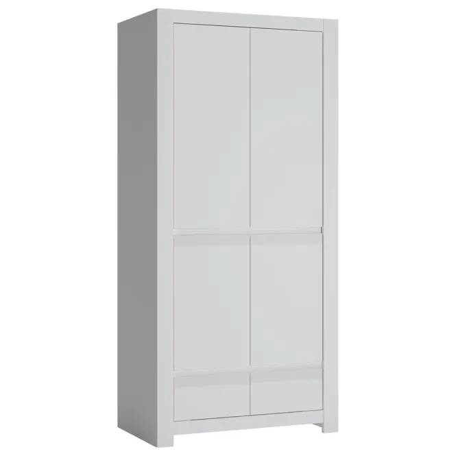 Szekrény Novi NVIS02 2D2S fehér alpin/pvc fehér szupermat