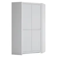 Sarokszekrény Novi NVIS03 2D fehér alpin/pvc fehér szupermat