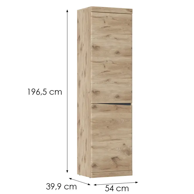 Szekrény Twist SUMGS1 1D tölgy viking/antracyt/pvc tölgy viking,2