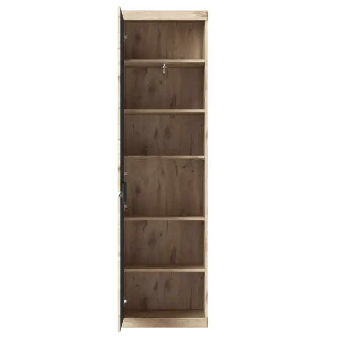 Szekrény Twist SUMGS1 1D tölgy viking/antracyt/pvc tölgy viking,3
