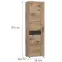 Szekrény Grano GRNGS1L 1D tölgy viking/pvc tölgy viking/pvc szürke terület,2