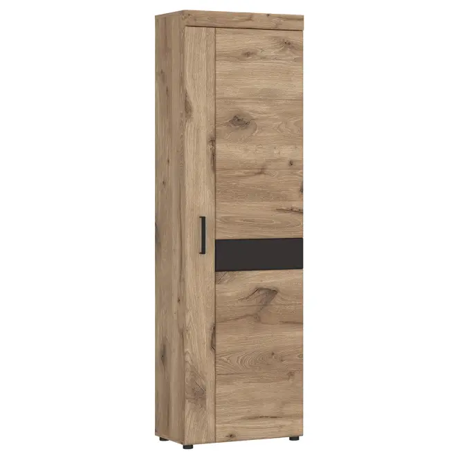 Szekrény Grano GRNGS1R 1D tölgy viking/pvc tölgy viking/pvc szürke terület
