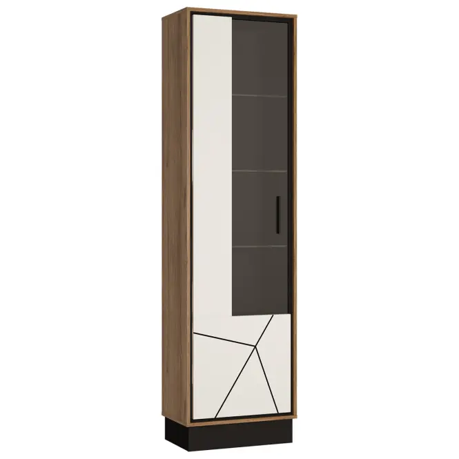 Vitrin Brolo BROV01L 1D tölgy catania/fekete gyöngy/mdf fehér hg