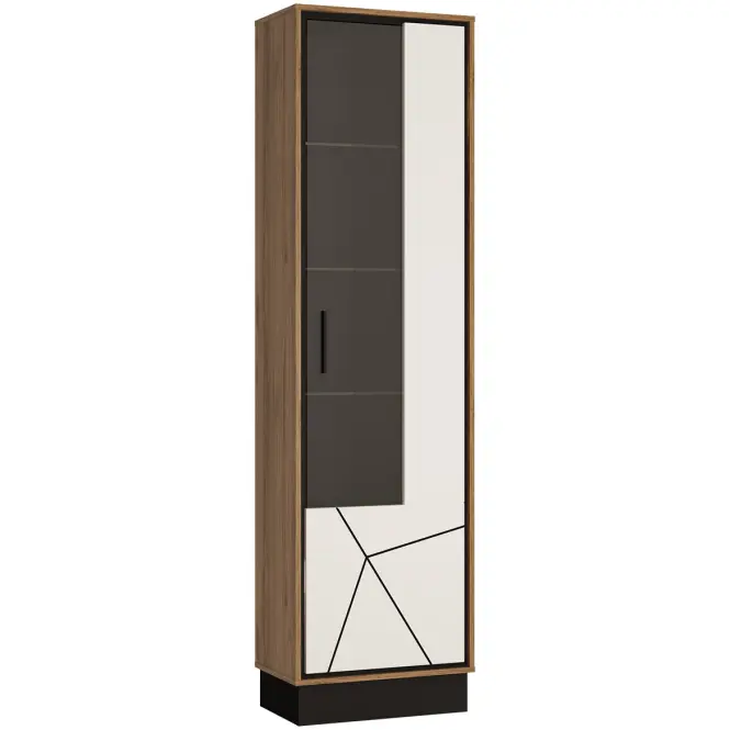 Vitrin Brolo BROV01P 1D tölgy catania/fekete gyöngy/mdf fehér hg