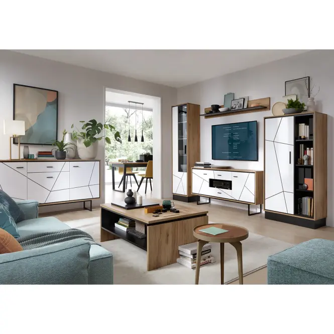 Vitrin Brolo BROV01P 1D tölgy catania/fekete gyöngy/mdf fehér hg,6