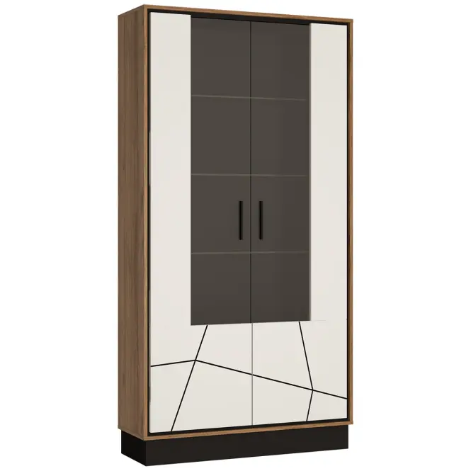 Vitrin Brolo BROV02 2D tölgy catania/fekete gyöngy/mdf fehér hg