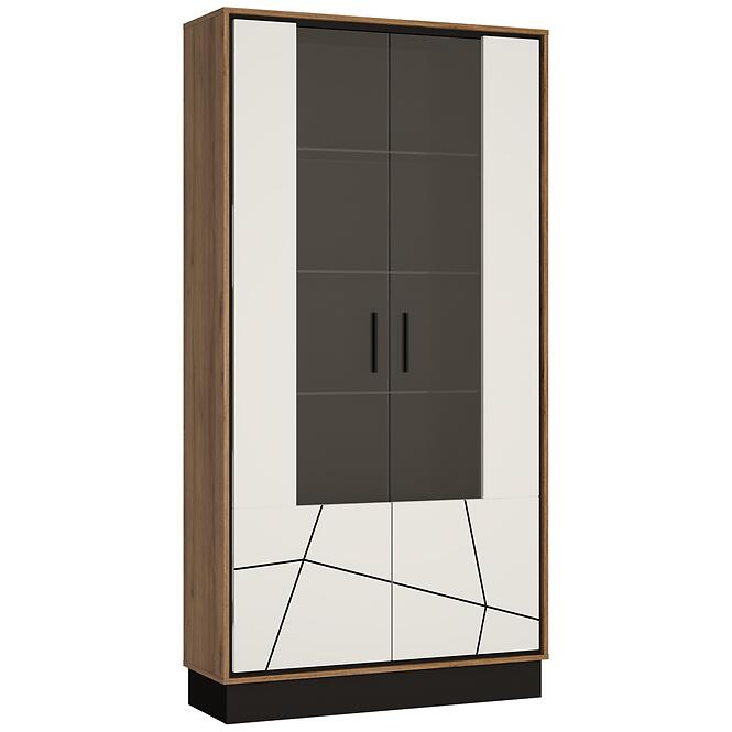 Vitrin Brolo BROV02 2D tölgy catania/fekete gyöngy/mdf fehér hg