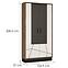 Vitrin Brolo BROV02 2D tölgy catania/fekete gyöngy/mdf fehér hg,2