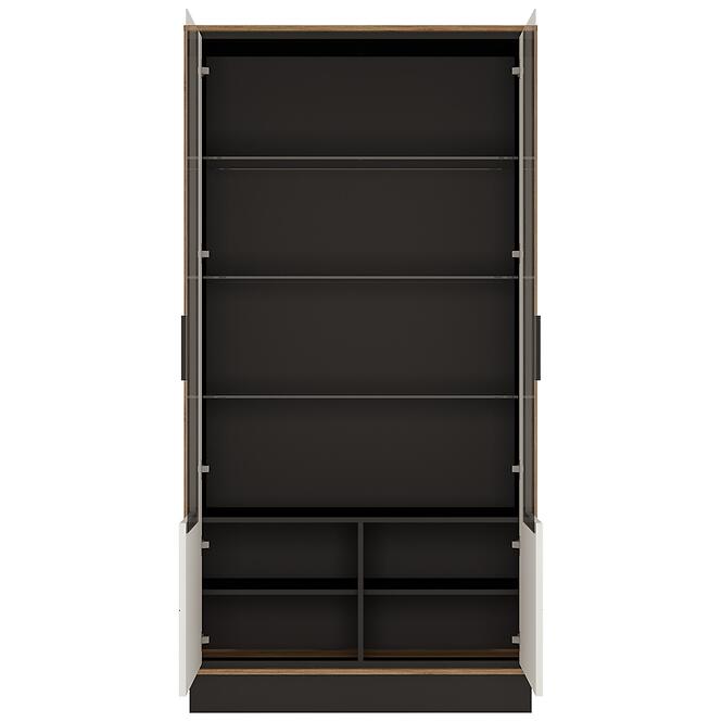 Vitrin Brolo BROV02 2D tölgy catania/fekete gyöngy/mdf fehér hg