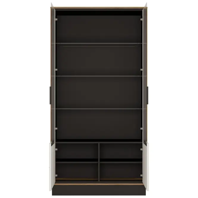 Vitrin Brolo BROV02 2D tölgy catania/fekete gyöngy/mdf fehér hg,3