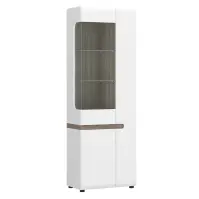Vitrin Linate típus 01 balos 3D alpesi fehér/szarvasgomba/mdf fehér l