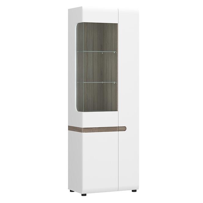 Vitrin Linate típus 01 balos 3D alpesi fehér/szarvasgomba/mdf fehér l