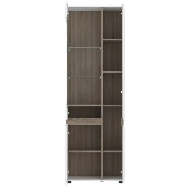 Vitrin Linate típus 01 balos 3D alpesi fehér/szarvasgomba/mdf fehér l