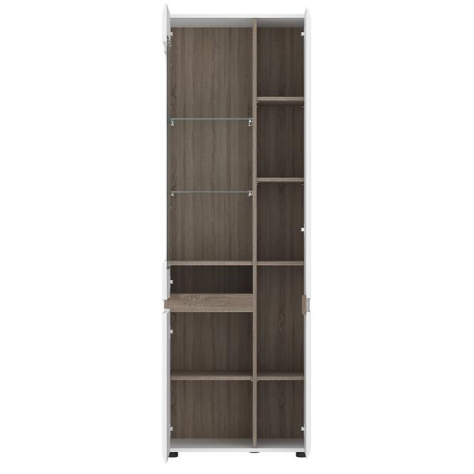 Vitrin Linate típus 01 balos 3D alpesi fehér/szarvasgomba/mdf fehér l