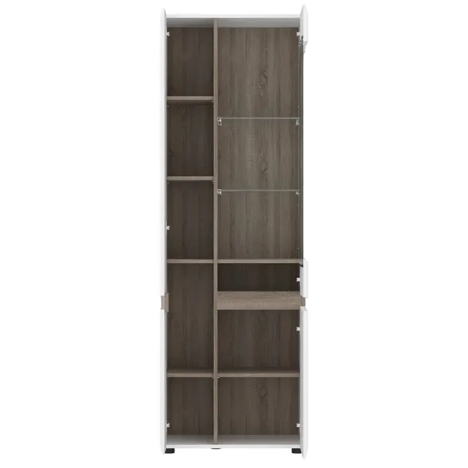 Vitrin Linate típus 01 jobbos 3D alpesi fehér/szarvasgomba/mdf fehér l