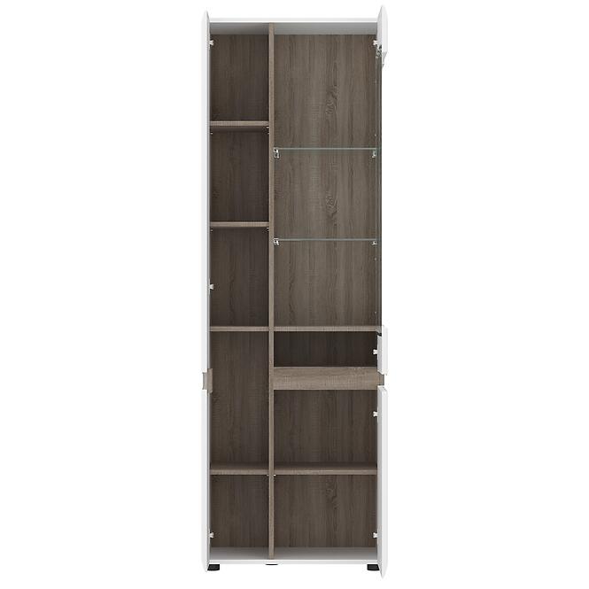 Vitrin Linate típus 01 jobbos 3D alpesi fehér/szarvasgomba/mdf fehér l