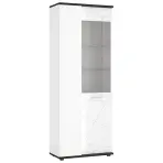 Vitrin Venezia VENV01L 2D alpesi fehér/tölgy vicenza fekete/mdf fehér l