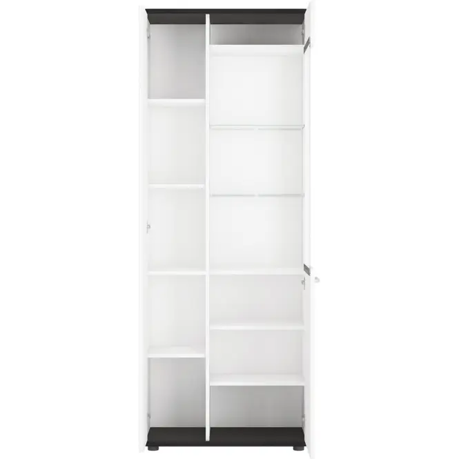 Vitrin Venezia VENV01L 2D alpesi fehér/tölgy vicenza fekete/mdf fehér l,3