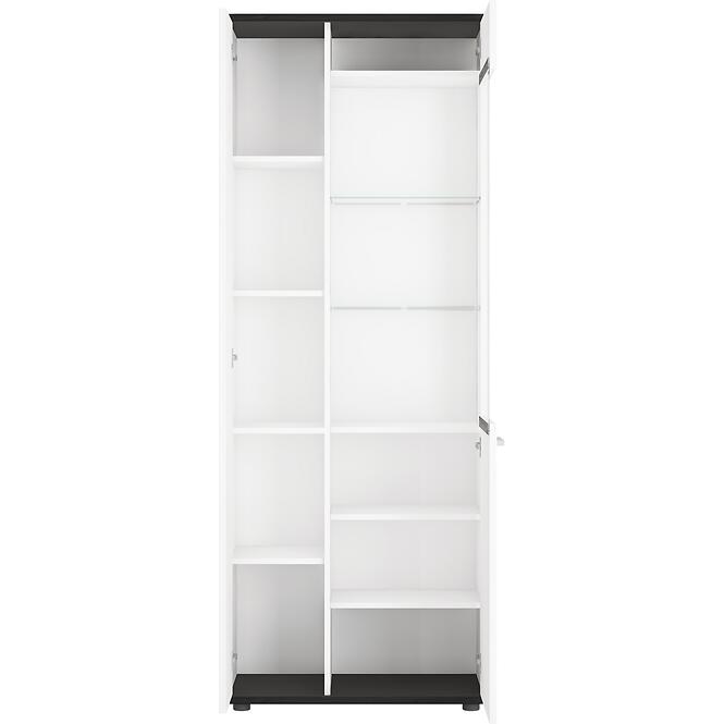 Vitrin Venezia VENV01L 2D alpesi fehér/tölgy vicenza fekete/mdf fehér l,3