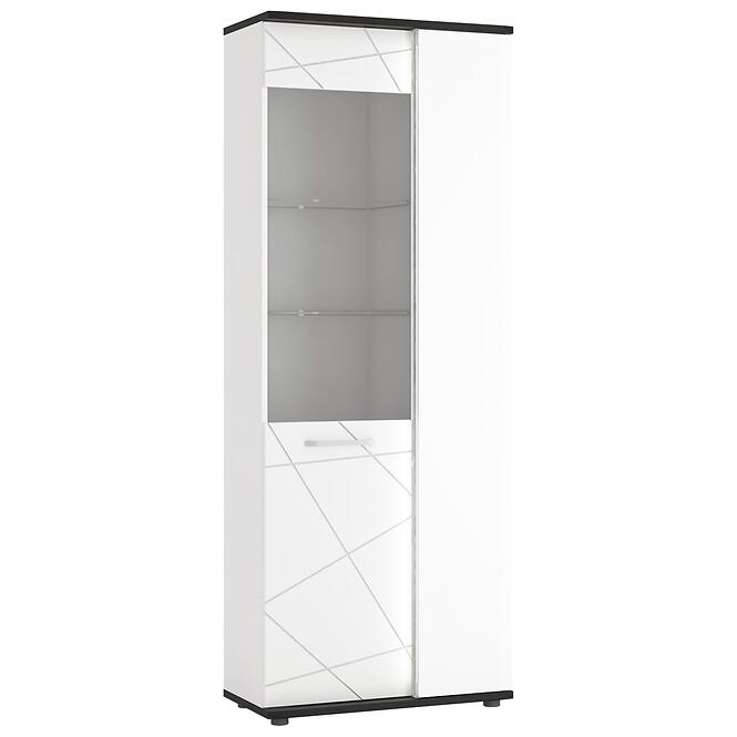 Vitrin Venezia VENV01R 2D alpesi fehér/tölgy vicenza fekete/mdf fehér l