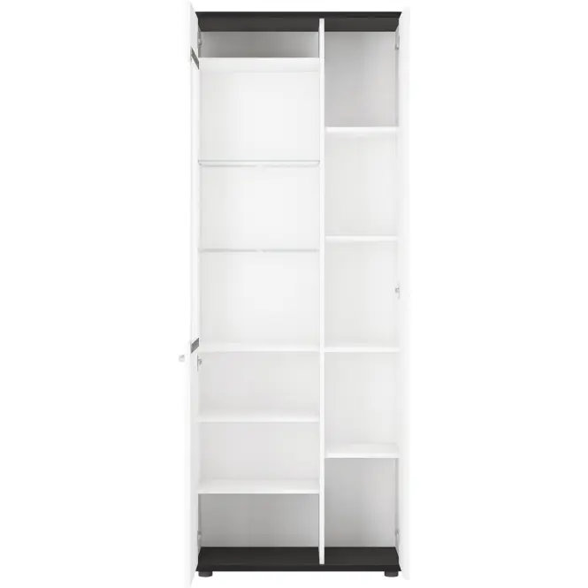 Vitrin Venezia VENV01R 2D alpesi fehér/tölgy vicenza fekete/mdf fehér l