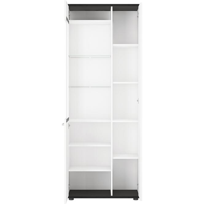 Vitrin Venezia VENV01R 2D alpesi fehér/tölgy vicenza fekete/mdf fehér l