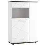 Vitrin Venezia VENV02R 2D alpesi fehér/tölgy vicenza fekete/mdf fehér l