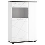 Vitrin Venezia VENV02R 2D alpesi fehér/tölgy vicenza fekete/mdf fehér l