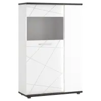 Vitrin Venezia VENV02R 2D alpesi fehér/tölgy vicenza fekete/mdf fehér l