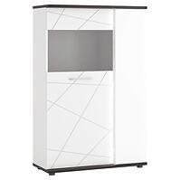 Vitrin Venezia VENV02R 2D alpesi fehér/tölgy vicenza fekete/mdf fehér l