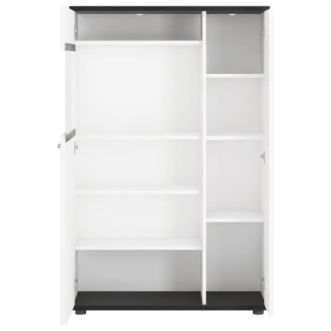 Vitrin Venezia VENV02R 2D alpesi fehér/tölgy vicenza fekete/mdf fehér l