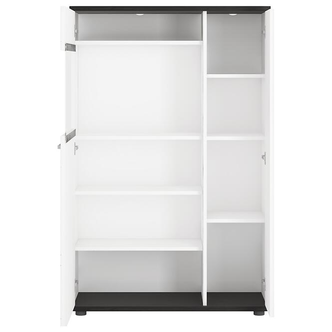 Vitrin Venezia VENV02R 2D alpesi fehér/tölgy vicenza fekete/mdf fehér l