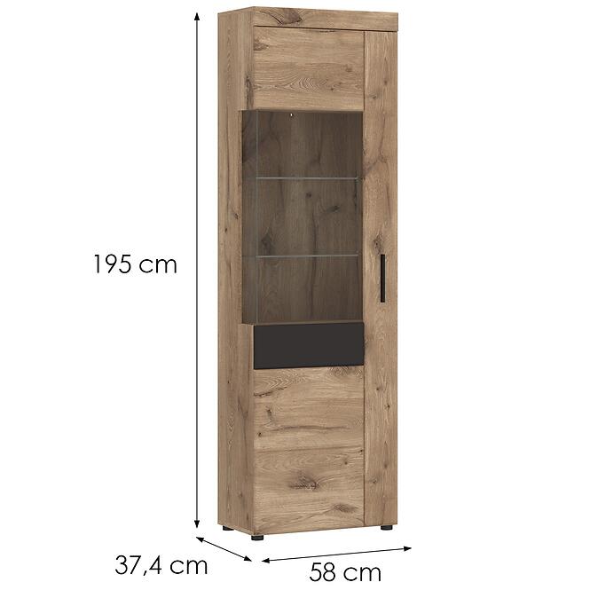 Vitrin Grano GRNV01L 1D tölgy viking/pvc tölgy viking/pvc szürke terület,2