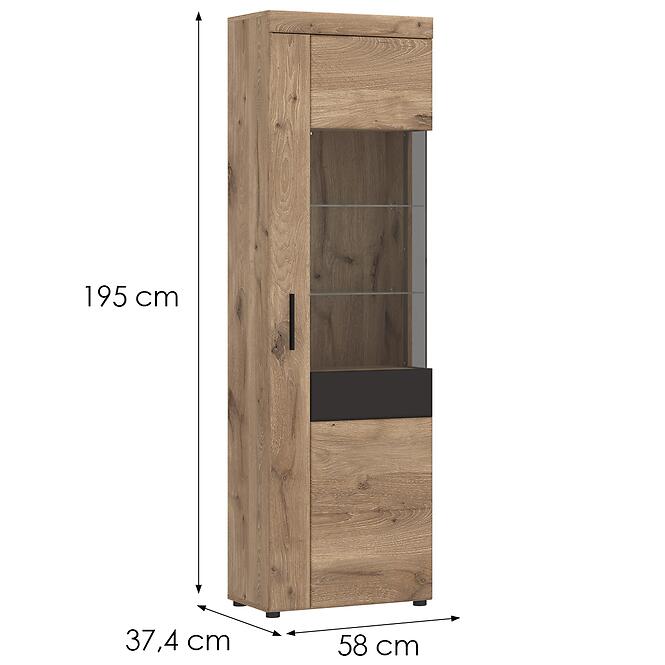 Vitrin Grano GRNV01R 1D tölgy viking/pvc tölgy viking/pvc szürke terület,2