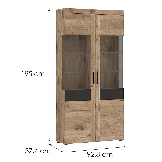 Vitrin Grano GRNV02 2D tölgy viking/pvc tölgy viking/pvc szürke terület,2