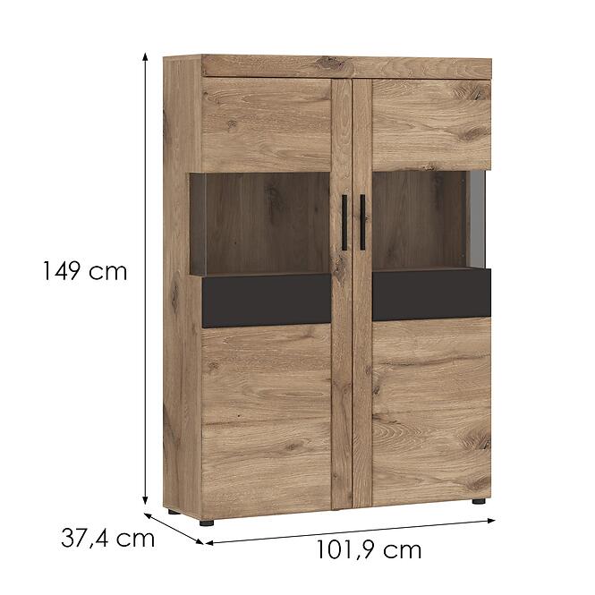 Vitrin Grano GRNV03 2D tölgy viking/pvc tölgy viking/pvc szürke terület