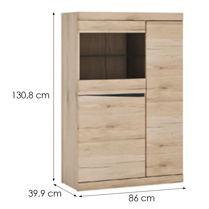 Vitrin Summer típus 32 N 3D san remo fényes/arusha/srs mdf