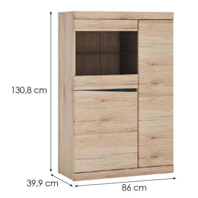 Vitrin Summer típus 32 N 3D san remo fényes/arusha/srs mdf,2