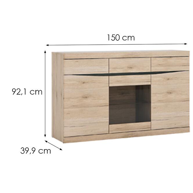 Vitrin Summer típus 43 3D-3S san remo fényes/arusha/srs mdf,2