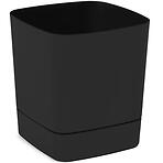 Virágcserép talapazattal Clima 25x25 Recycled fekete LA142-04