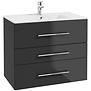 Fürdőszoba bútor készlet Magne D80 DSM L1724 0D3S grafit szekrény+mosdókagyló