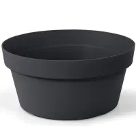 Virágcserép tál 25x12 antracit