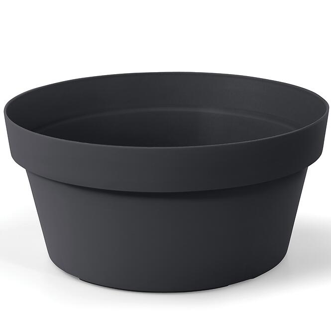 Virágcserép tál 25x12 antracit