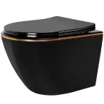 WC csésze Carlo Min Tornado Black Gold Edge