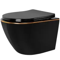 WC csésze Carlo Min Tornado Black Gold Edge