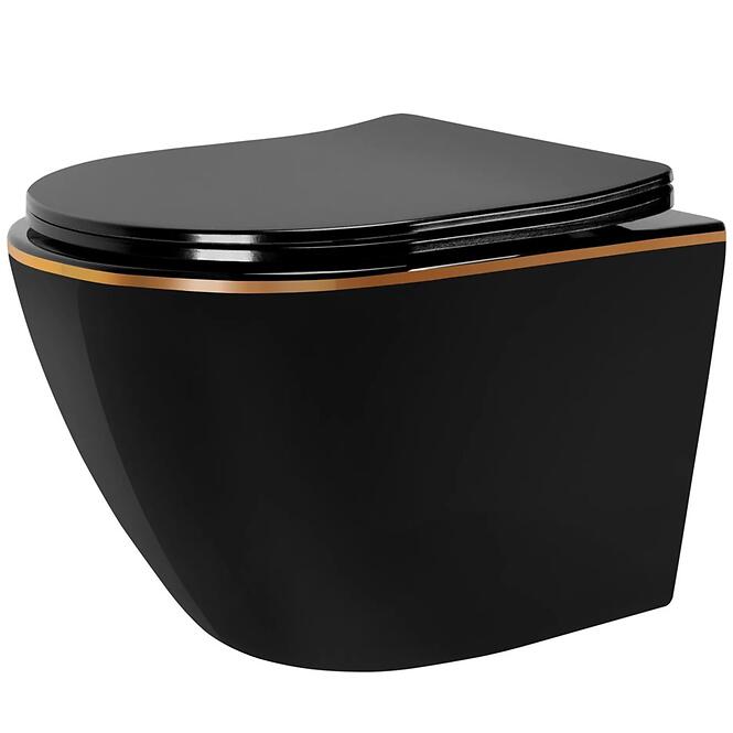 WC csésze Carlo Min Tornado Black Gold Edge