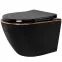 WC csésze Carlo Min Tornado Black Gold Edge