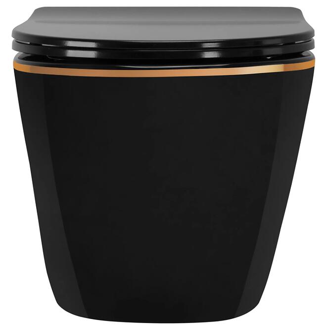 WC csésze Carlo Min Tornado Black Gold Edge